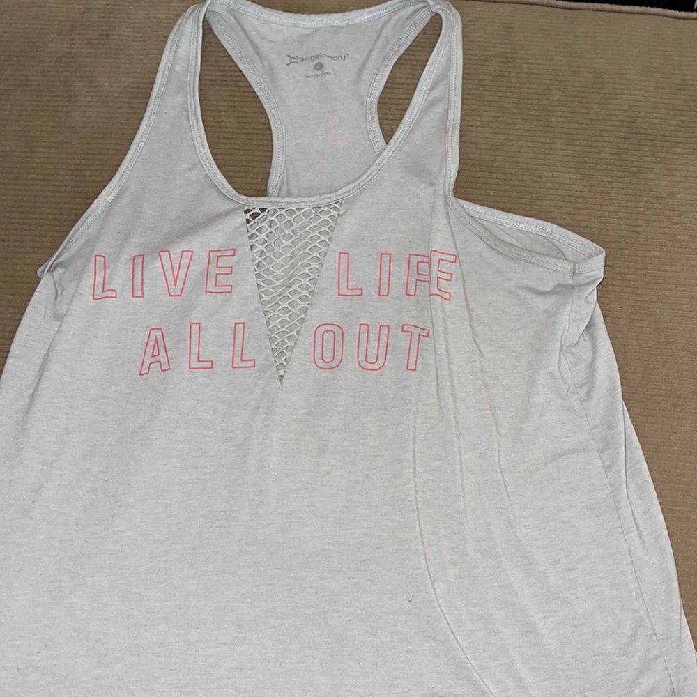 Live Life All Out orangetheory tanktop